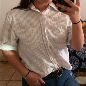 Striped button up